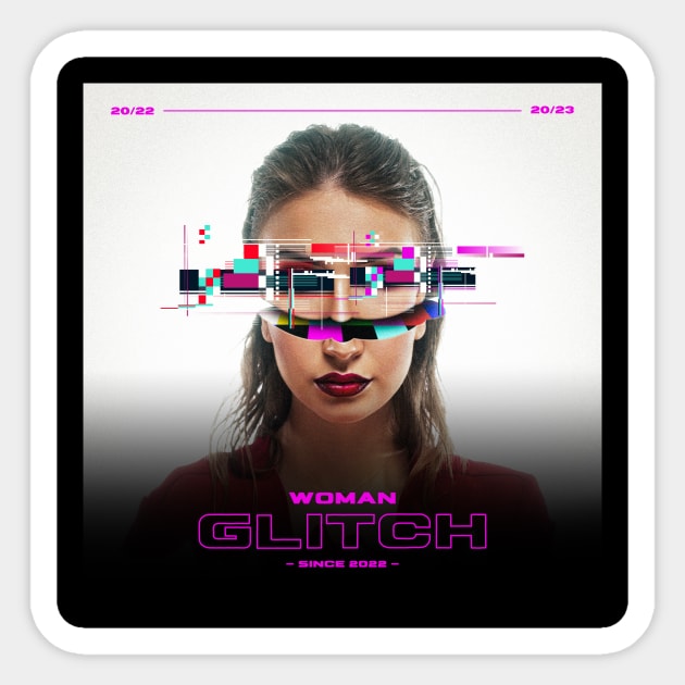 T-shirt woman glitch Sticker by HanStor